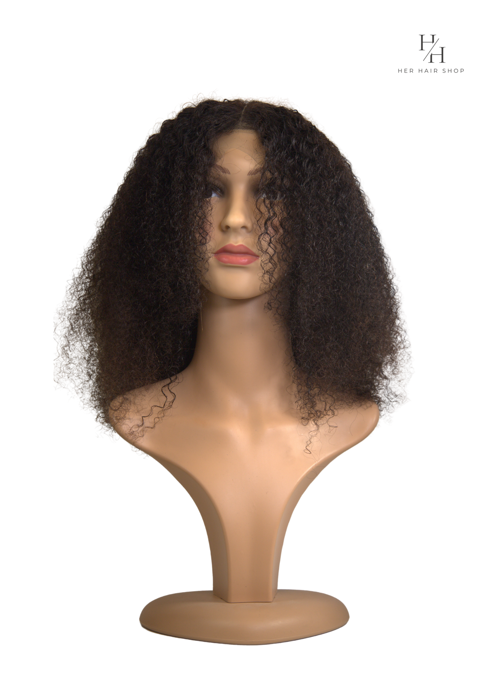 Curly dark brown wig