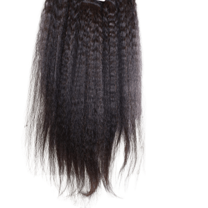 Luxury Long Kinky Straight Dark Brown Wig – 100% Premium Human Hair