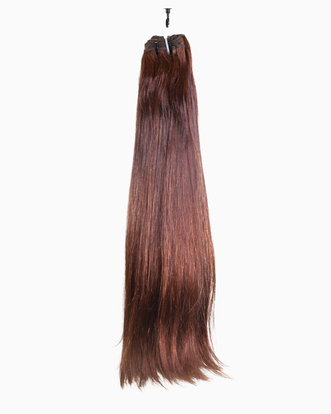 Premium Reddish-Brown Straight Hair Extension Bundle
