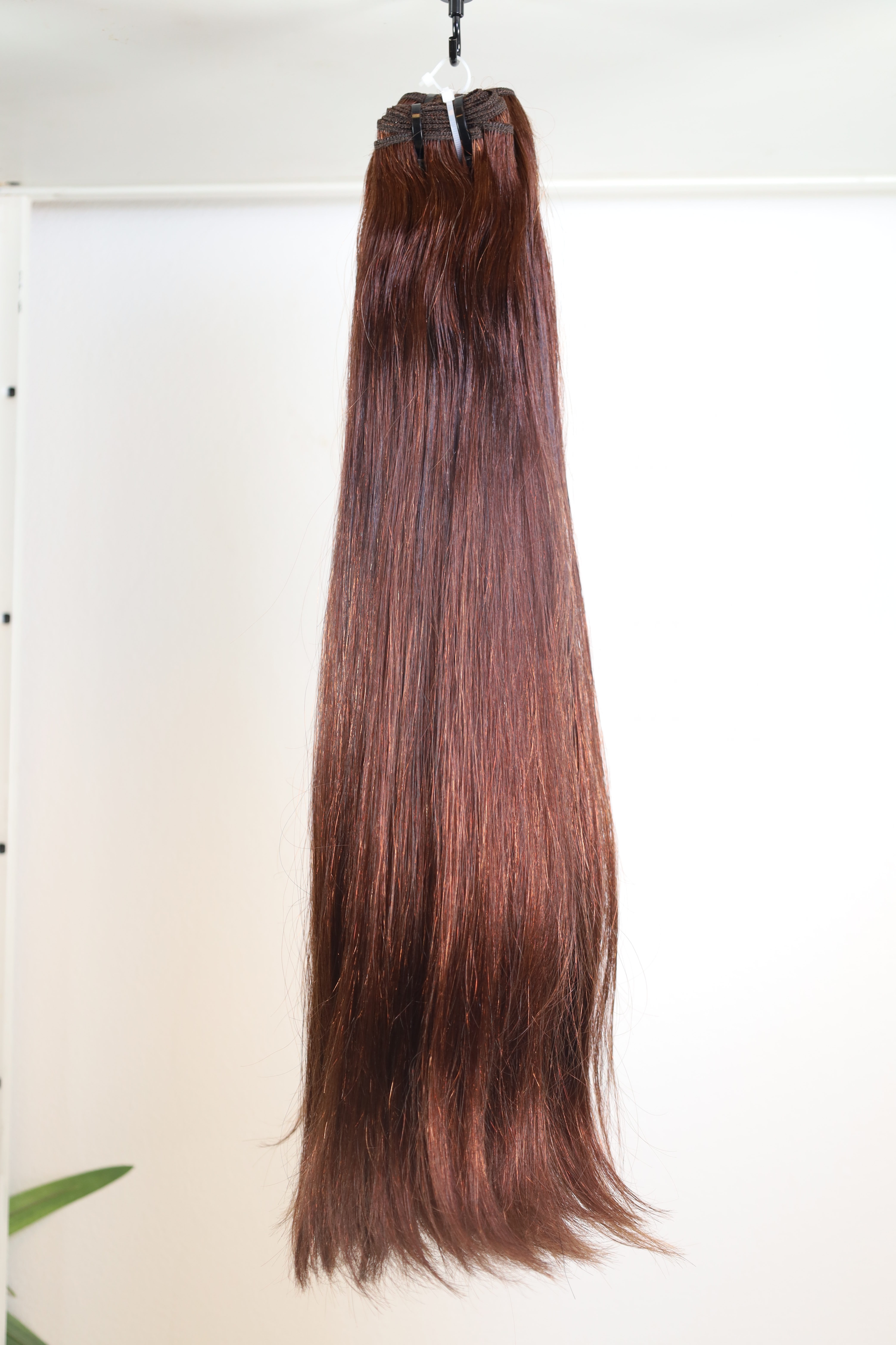 Premium Reddish-Brown Straight Hair Extension Bundle - Image 2