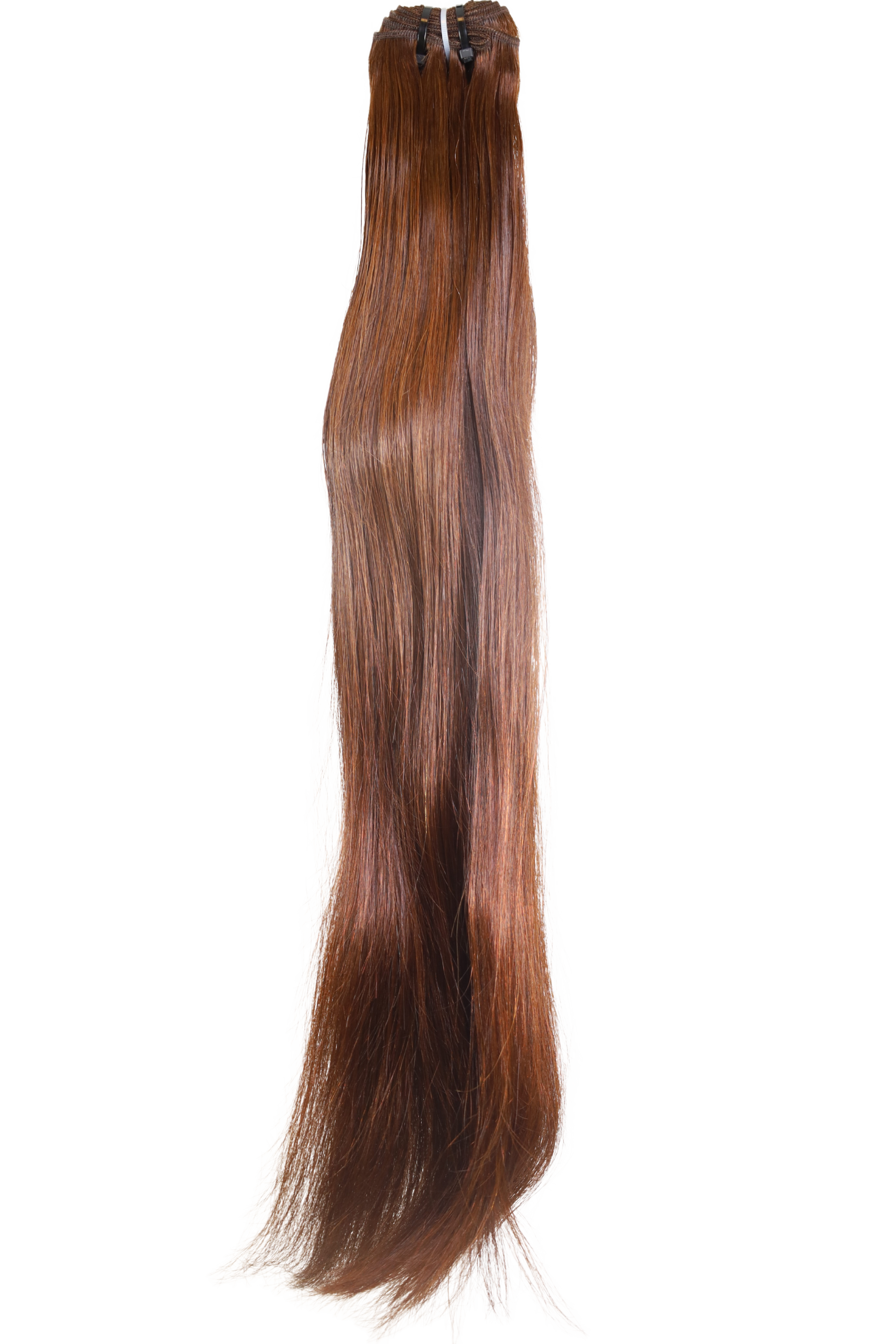 Luxury Long Straight Reddish‑Brown Clip‑In Hair Extension – 100% Premium Human Hair